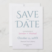 Hochzeitssehen Minimalistisch Moderner Chic Save The Date (Vorderseite)
