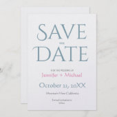 Hochzeitssehen Minimalistisch Moderner Chic Save The Date (Vorne/Hinten)