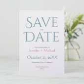 Hochzeitssehen Minimalistisch Moderner Chic Save The Date (Stehend Vorderseite)