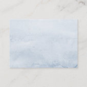 Hochzeitsseite Dusty Blue and Pink Blume Visitenkarte (Rückseite)