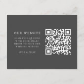 Hochzeitsseite | Eleganter Chic UAWG QR Code Begleitkarte (Rückseite)