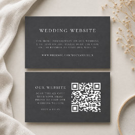 Hochzeitsseite | Eleganter Chic UAWG QR Code Begleitkarte