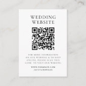 Hochzeitsseite | Elegantes Chic UAWG QR Code Foto Begleitkarte (Vorderseite)