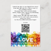 🌈 Hochzeitsseite LGBTQ mit Liebe bemalt Begleitkarte (Rückseite)