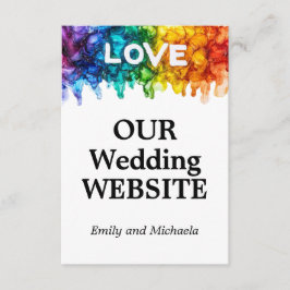 🌈 Hochzeitsseite LGBTQ mit Liebe bemalt Begleitkarte