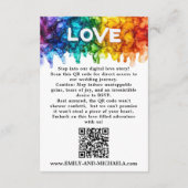 🌈 Hochzeitsseite LGBTQ mit Liebe bemalt Begleitkarte (Rückseite)