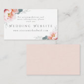 Hochzeitsseite | Moderne Blütenpinzette Begleitkarte (Vorne/Hinten)