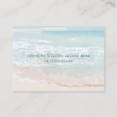 Hochzeitsseite | Moderner geometrischer Strand für Visitenkarte (Rückseite)