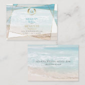 Hochzeitsseite | Moderner geometrischer Strand für Visitenkarte (Vorne/Hinten)