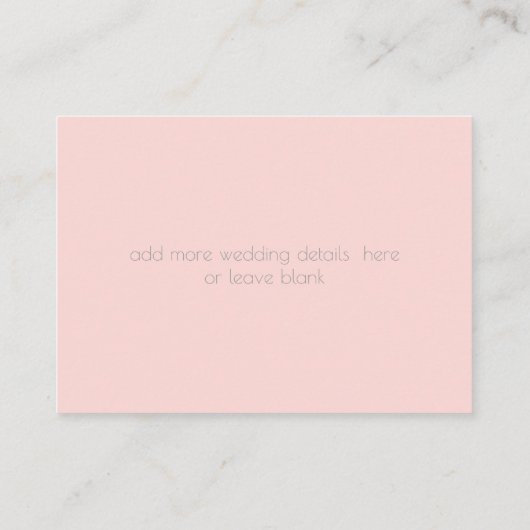 Hochzeitsseite | Monogram Coral Gingham Floral Visitenkarte (Rückseite)