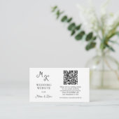 Hochzeitsseite QR-Code-Beipackkarte Begleitkarte (Stehend Vorderseite)