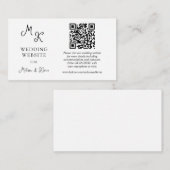 Hochzeitsseite QR-Code-Beipackkarte Begleitkarte (Vorne/Hinten)