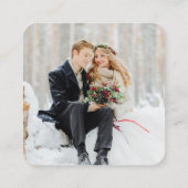 Hochzeitsseite | QR Code Minimaler Foto UAWG Begleitkarte (Rückseite)