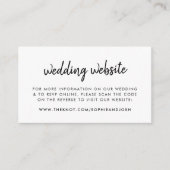 Hochzeitsseite | QR-Code Minimalistisch Begleitkarte (Vorderseite)