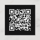 Hochzeitsseite | QR Code Minimalistisch Black UAWG Begleitkarte (Rückseite)