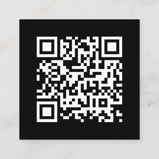 Hochzeitsseite | QR Code Minimalistisch Black UAWG Begleitkarte (Rückseite)