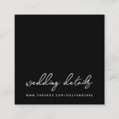 Hochzeitsseite | QR Code Minimalistisch Black UAWG Begleitkarte (Vorderseite)