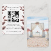 Hochzeitsseite | QR Code Minimalistisch Foto UAWG Begleitkarte (Vorne/Hinten)