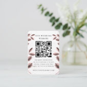 Hochzeitsseite | QR Code Minimalistisch Foto UAWG Begleitkarte (Stehend Vorderseite)