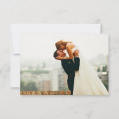 Hochzeitsseite | QR-Code Minimalistisches Foto RSVP Karte (Rückseite)