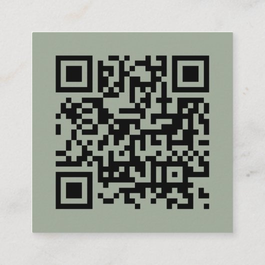 Hochzeitsseite | QR Code Minimalistisches Foto UAW Begleitkarte (Rückseite)