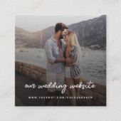 Hochzeitsseite | QR Code Minimalistisches Foto UAW Begleitkarte (Vorderseite)