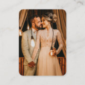 Hochzeitsseite | QR Code Minimalistisches Foto UAW Begleitkarte (Rückseite)