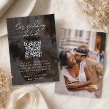 Hochzeitsseite | QR Code Minimalistisches Foto UAW