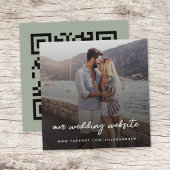 Hochzeitsseite | QR Code Minimalistisches Foto UAW Begleitkarte
