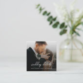 Hochzeitsseite | QR Code Minimalistisches Foto UAW Begleitkarte (Stehend Vorderseite)