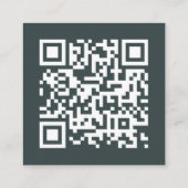 Hochzeitsseite | QR Code Minimalistisches Foto UAW Begleitkarte (Rückseite)