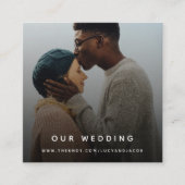 Hochzeitsseite | QR Code Modernes Foto UAWG Begleitkarte (Vorderseite)