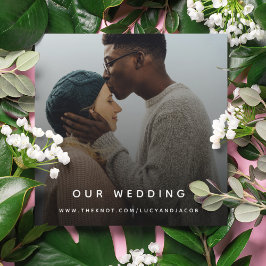 Hochzeitsseite | QR Code Modernes Foto UAWG Begleitkarte