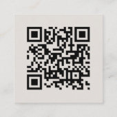 Hochzeitsseite | QR-Code Natürliche Minimalistisch Begleitkarte (Rückseite)