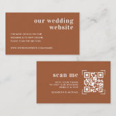 Hochzeitsseite | QR-Code-Prüfung Begleitkarte (Vorne/Hinten)