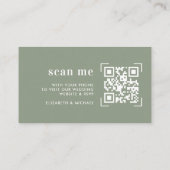 Hochzeitsseite | QR Code Scan Encryption Card Begleitkarte (Rückseite)