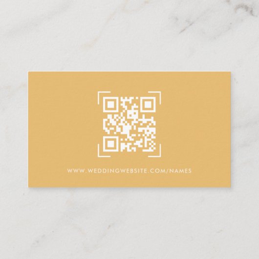 Hochzeitsseite | QR Code Scan Encryption Card Begleitkarte (Rückseite)