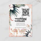 Hochzeitsseite | QR Code Scan Foto Begleitkarte (Vorderseite)