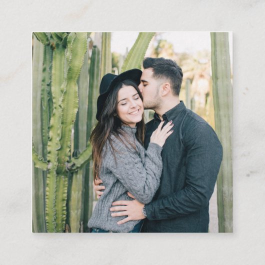 Hochzeitsseite | QR Code Scan Foto Begleitkarte (Rückseite)