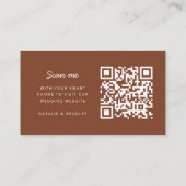 Hochzeitsseite | QR Code Terracotta Rust Begleitkarte (Rückseite)