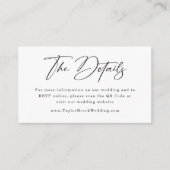 Hochzeitsseite | QR Code Wedding RSVP Begleitkarte (Vorderseite)