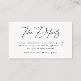 Hochzeitsseite | QR Code Wedding RSVP Begleitkarte