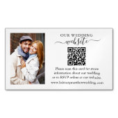 Hochzeitsseite QR Foto 25 Magnet Cards (Vorderseite)