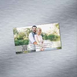 Hochzeitsseite QR Overlay 25 Foto Magnet Cards