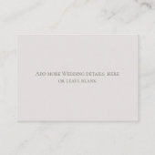 Hochzeitsseite | Silver Sage Eukalyptus Visitenkarte (Rückseite)