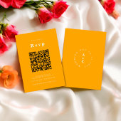 Hochzeitsseite | UAWG QR-Code Foto orange RSVP Karte