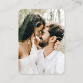 Hochzeitsseite | UAWG QR Code Foto Retro Begleitkarte (Rückseite)