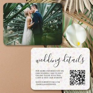 Hochzeitsseite   UAWG QR Code Tropical Lily Foto Begleitkarte