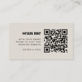 Hochzeitsseite | UAWG Scannable QR Code Retro Begleitkarte (Rückseite)