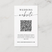 Hochzeitsseiten Website Minimalistisch QR Code Fot Begleitkarte (Vorderseite)